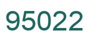 Number 95022 green image
