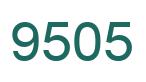 Number 9505 green image