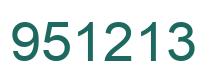 Número 951213 imagen verde