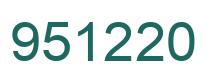 Número 951220 imagen verde