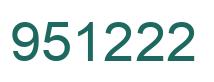 Number 951222 green image