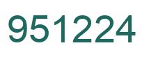 Number 951224 green image