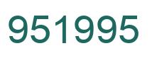 Number 951995 green image