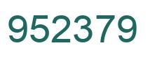 Number 952379 green image