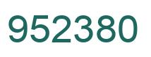 Number 952380 green image