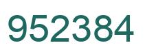 Number 952384 green image