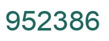 Number 952386 green image