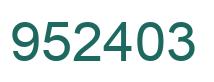 Número 952403 imagen verde