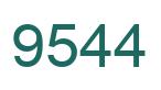 Number 9544 green image