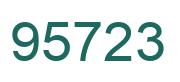 Number 95723 green image