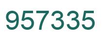 Number 957335 green image