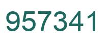 Number 957341 green image