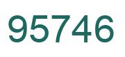 Number 95746 green image