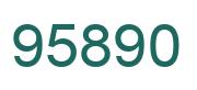Number 95890 green image