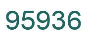 Number 95936 green image