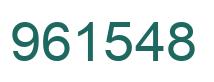 Number 961548 green image