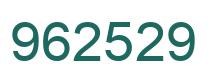 Number 962529 green image