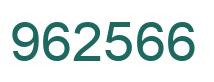 Number 962566 green image