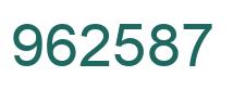 Number 962587 green image