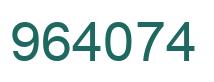 Number 964074 green image