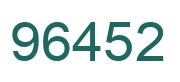 Number 96452 green image