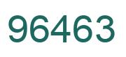Number 96463 green image