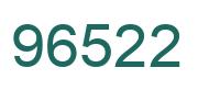 Number 96522 green image
