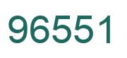 Number 96551 green image