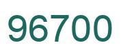 Número 96700 imagen verde