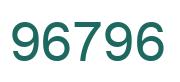 Number 96796 green image