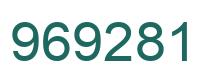 Number 969281 green image