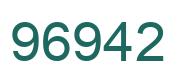 Number 96942 green image