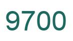 Number 9700 green image