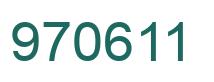 Número 970611 imagen verde