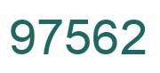 Number 97562 green image