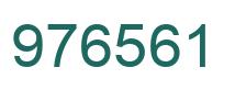 Number 976561 green image
