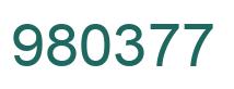 Number 980377 green image