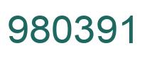 Number 980391 green image