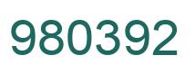 Number 980392 green image