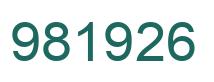 Number 981926 green image