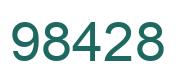 Number 98428 green image