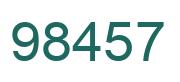 Número 98457 imagen verde