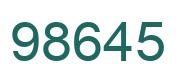 Number 98645 green image