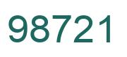Número 98721 imagen verde