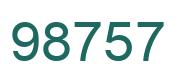 Número 98757 imagen verde