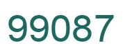 Número 99087 imagen verde