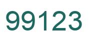 Number 99123 green image