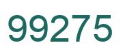 Number 99275 green image