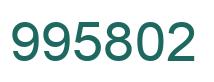 Number 995802 green image