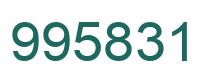 Number 995831 green image